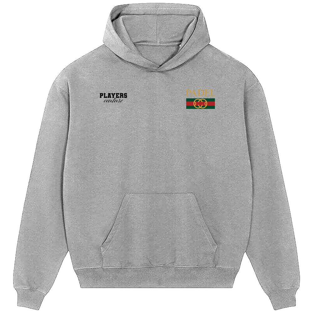 Padel Ball Logo Players Couture Men's Casual Hoodie Gray