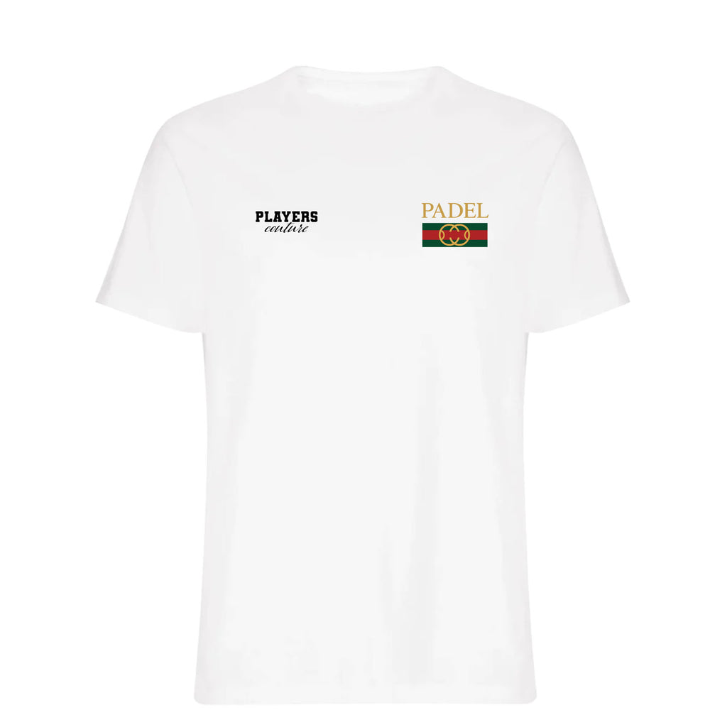 Padel Ball Logo Players Couture Men's T-Shirt White