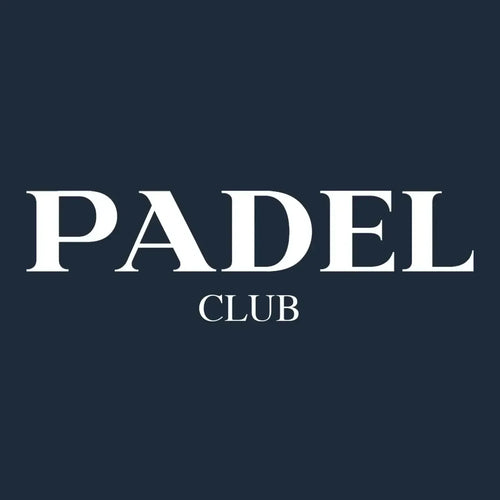 Padel Club Logo Men's Hoodie – navy close-up detail shot of the Padel Club Players Couture logo design