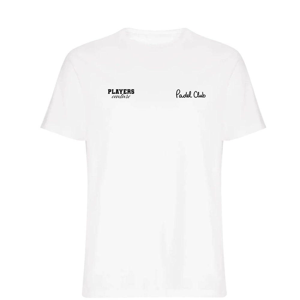 Padel Club Script Logo Players Couture Men's T-Shirt White