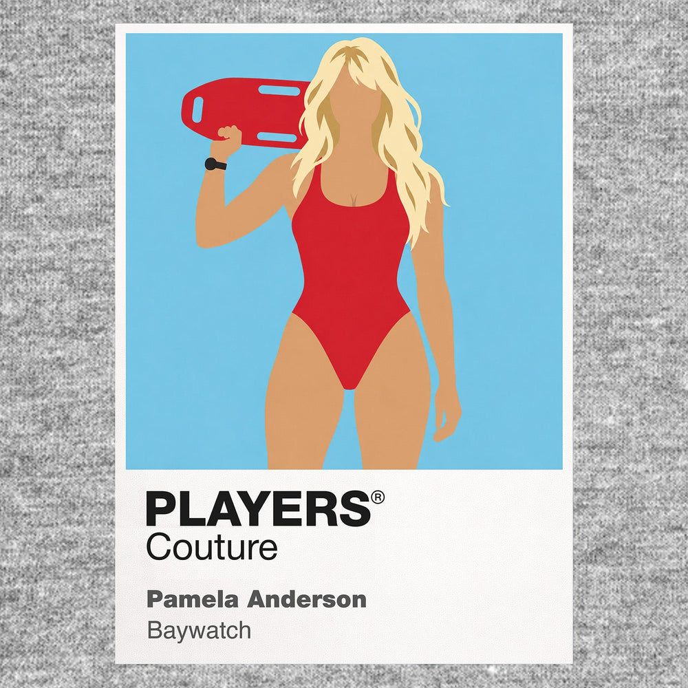 Pamela Anderson Pamela Anderson as C.J. Parker in the red Baywatch lifeguard era Icon Frame artwork in grey