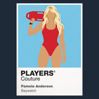 Pamela Anderson Pamela Anderson as C.J. Parker in the red Baywatch lifeguard era Icon Frame artwork in navy