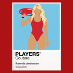 Pamela Anderson Pamela Anderson as C.J. Parker in the red Baywatch lifeguard era Icon Frame artwork in red
