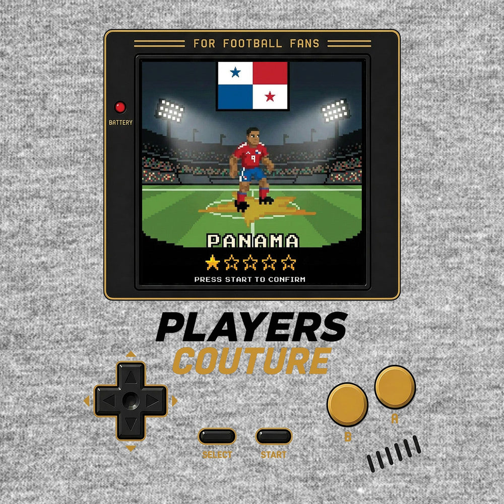 Panama World Cup 8-Bit Kids T-Shirt retro gaming football design by Players Couture