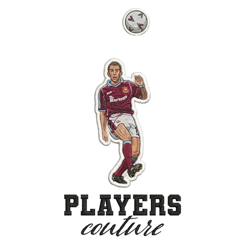 Paolo Di Canio Badge Men's Hoodie – black close-up detail shot of the Paolo Di Canio Players Couture logo design