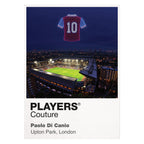Paolo Di Canio West Ham United number 10 Icons in Lights Frame artwork in white