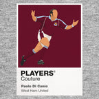 Paolo Di Canio West Ham United Icon Frame Men's Hoodie — Gray Artwork