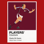 Paolo Di Canio West Ham United Icon Frame Men's Hoodie — Red Artwork