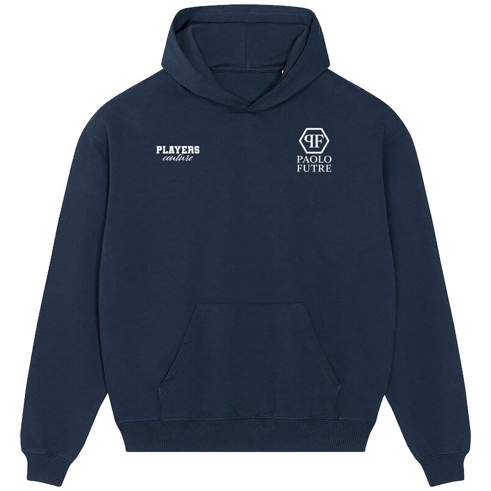 Paolo Futre Logo Players Couture Men's Casual Hoodie Navy