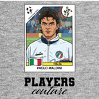 Paolo Maldini World Cup Sticker Men's Hoodie – paolo maldini 90 grey Players Couture design