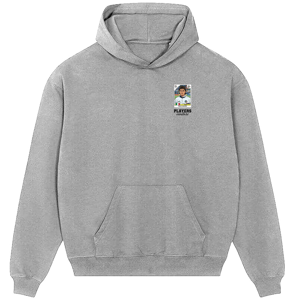 Paolo Maldini World Cup Sticker Men's Hoodie – paolo maldini 90 sticker mens grey hoodie Players Couture design