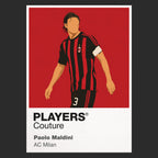 Paolo Maldini AC Milan Icon Frame — Black