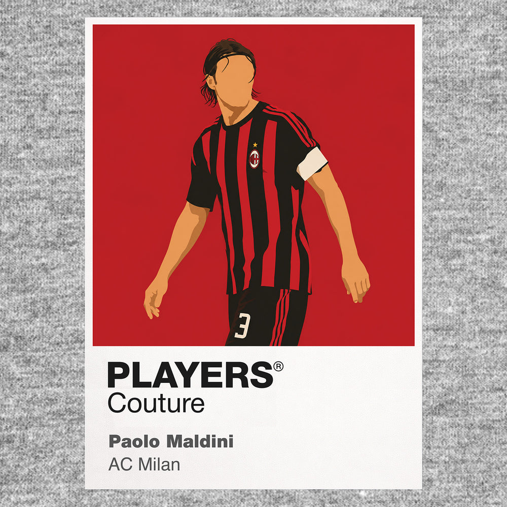 Paolo Maldini AC Milan Icon Frame — Gray