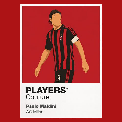 Paolo Maldini AC Milan Icon Frame Men's Hoodie — Red Artwork