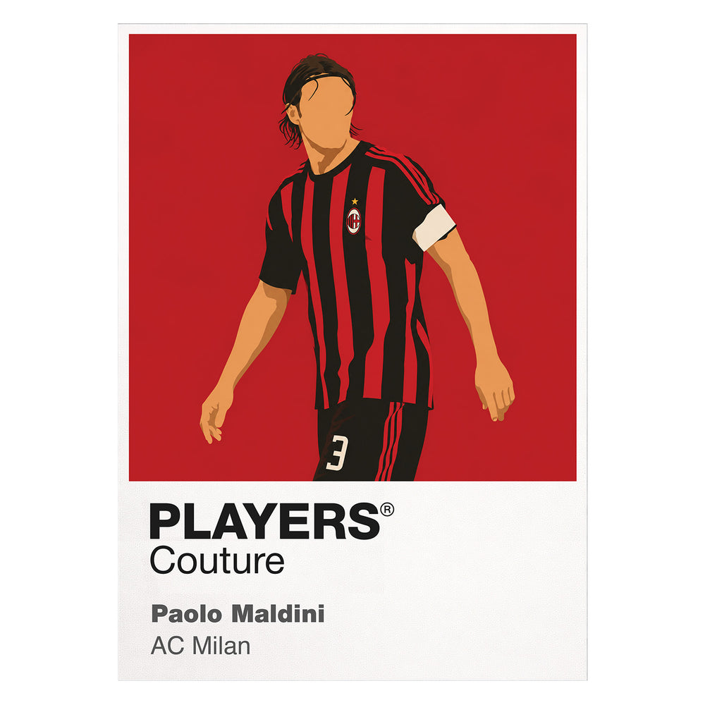 Paolo Maldini AC Milan Icon Frame — White