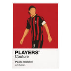 Paolo Maldini AC Milan Icon Frame — White