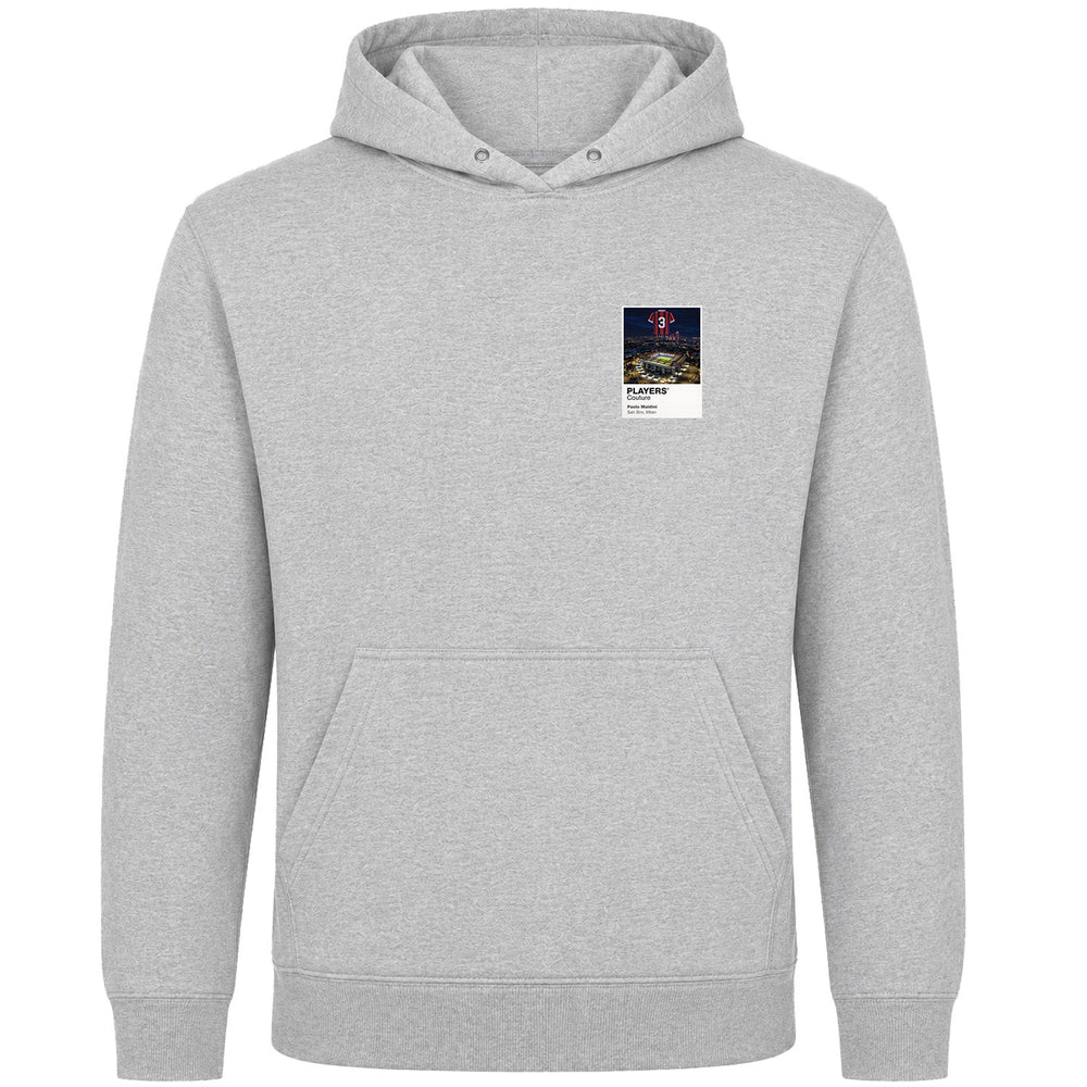 Paolo Maldini AC Milan Icons in Lights Frame Men's Hoodie in Gray
