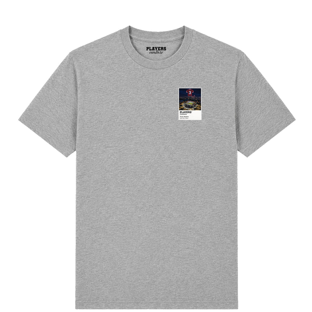 Paolo Maldini AC Milan Icons in Lights Frame Men's T-Shirt in Gray