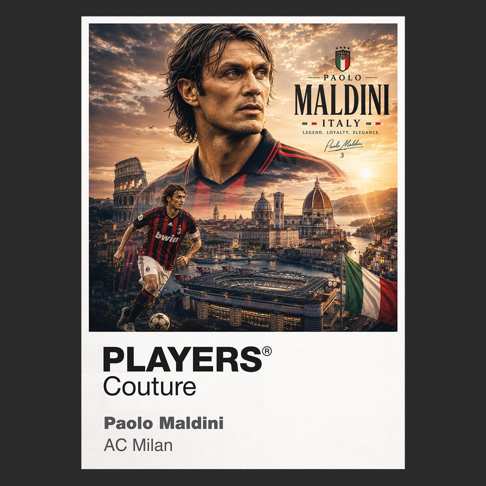 Paolo Maldini Italy Atlas Frame artwork by Players Couture