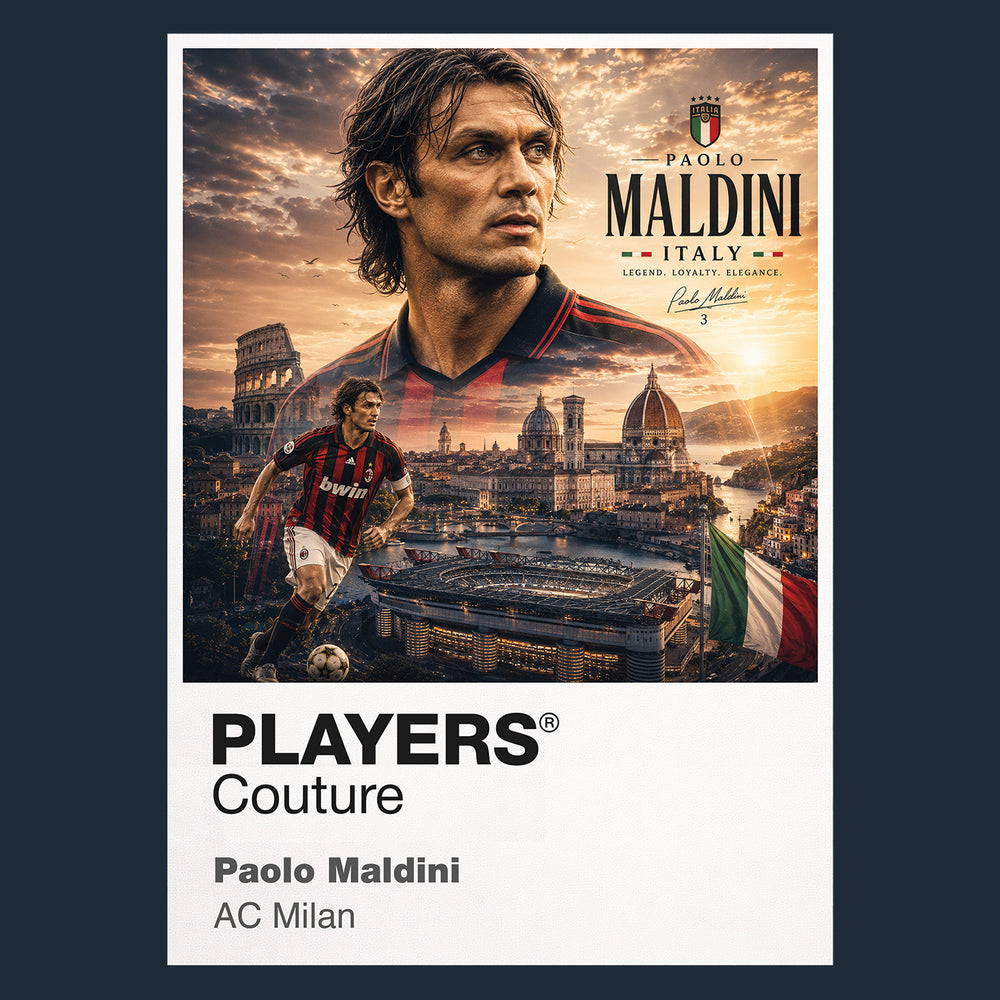 Paolo Maldini Italy Atlas Frame artwork by Players Couture