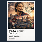 Paolo Maldini Italy Atlas Frame artwork by Players Couture