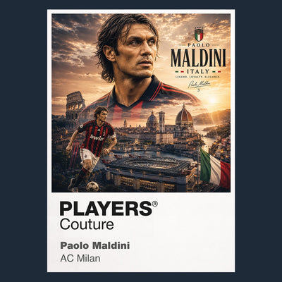 Paolo Maldini Italy Atlas Frame artwork by Players Couture