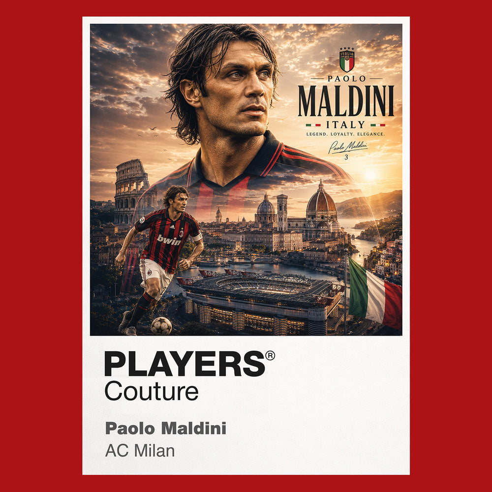 Paolo Maldini Italy Atlas Frame artwork by Players Couture