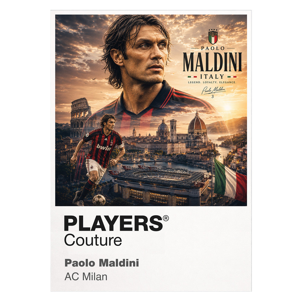 Paolo Maldini Italy Atlas Frame artwork by Players Couture
