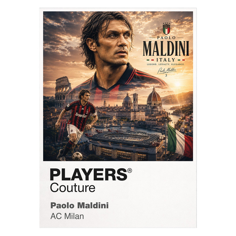 Paolo Maldini Italy Atlas Frame artwork by Players Couture