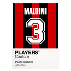 Paolo Maldini 3 Football Shirt Frame Men's Hoodie – white close-up detail shot of the Paolo Maldini 3 Football Players