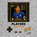 Paolo Maldini 1P 8-Bit t-shirt retro gaming design by Players Couture