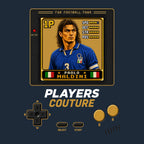 Paolo Maldini 1P 8-Bit t-shirt retro gaming design by Players Couture