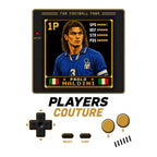 Paolo Maldini 1P 8-Bit t-shirt retro gaming design by Players Couture