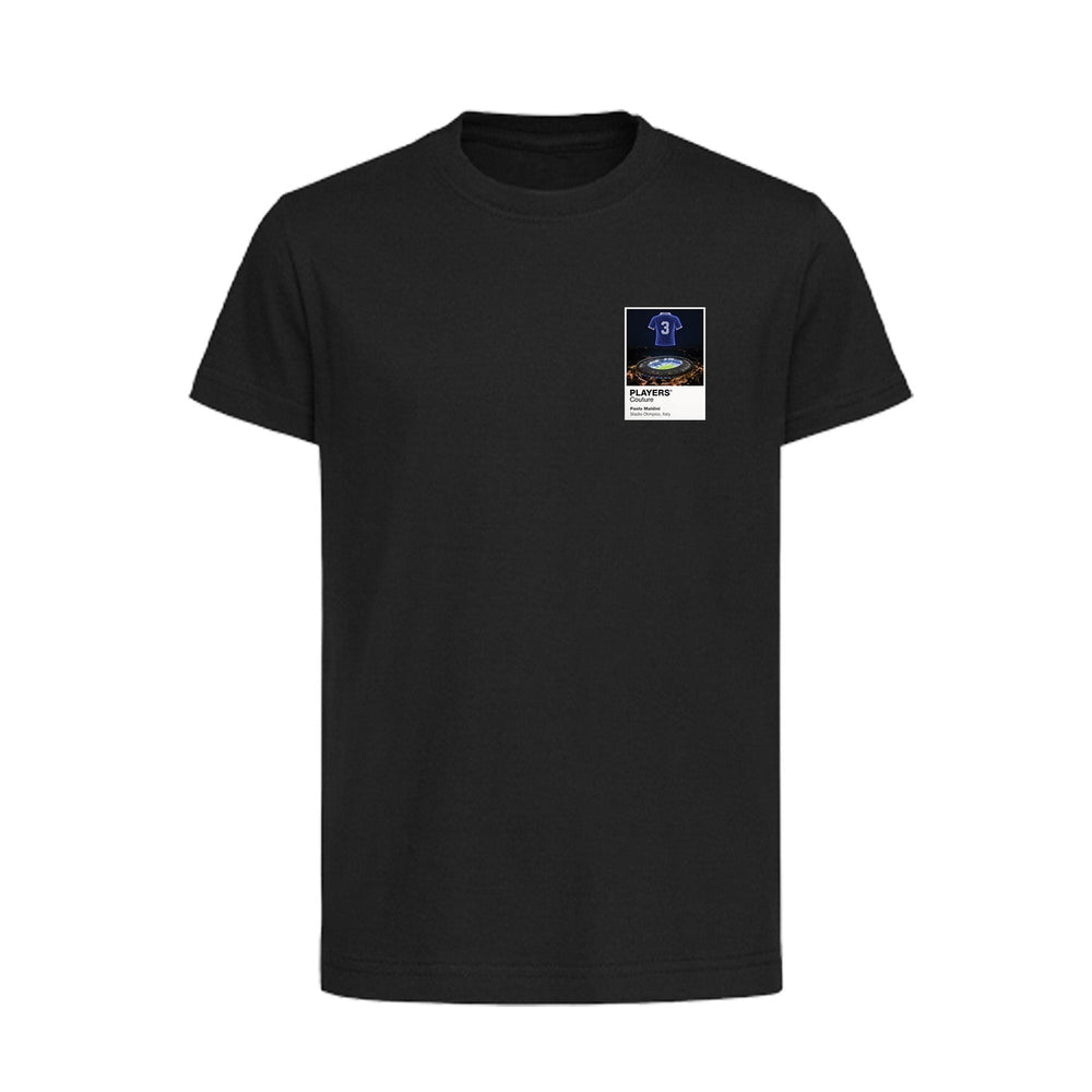 Paolo Maldini Italy Icons in Lights Frame Kids T-Shirt in Black