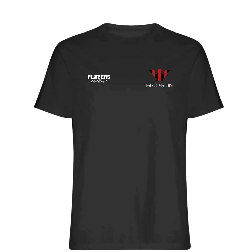 Paolo Maldini Milan Logo Players Couture Mens T-Shirt Black