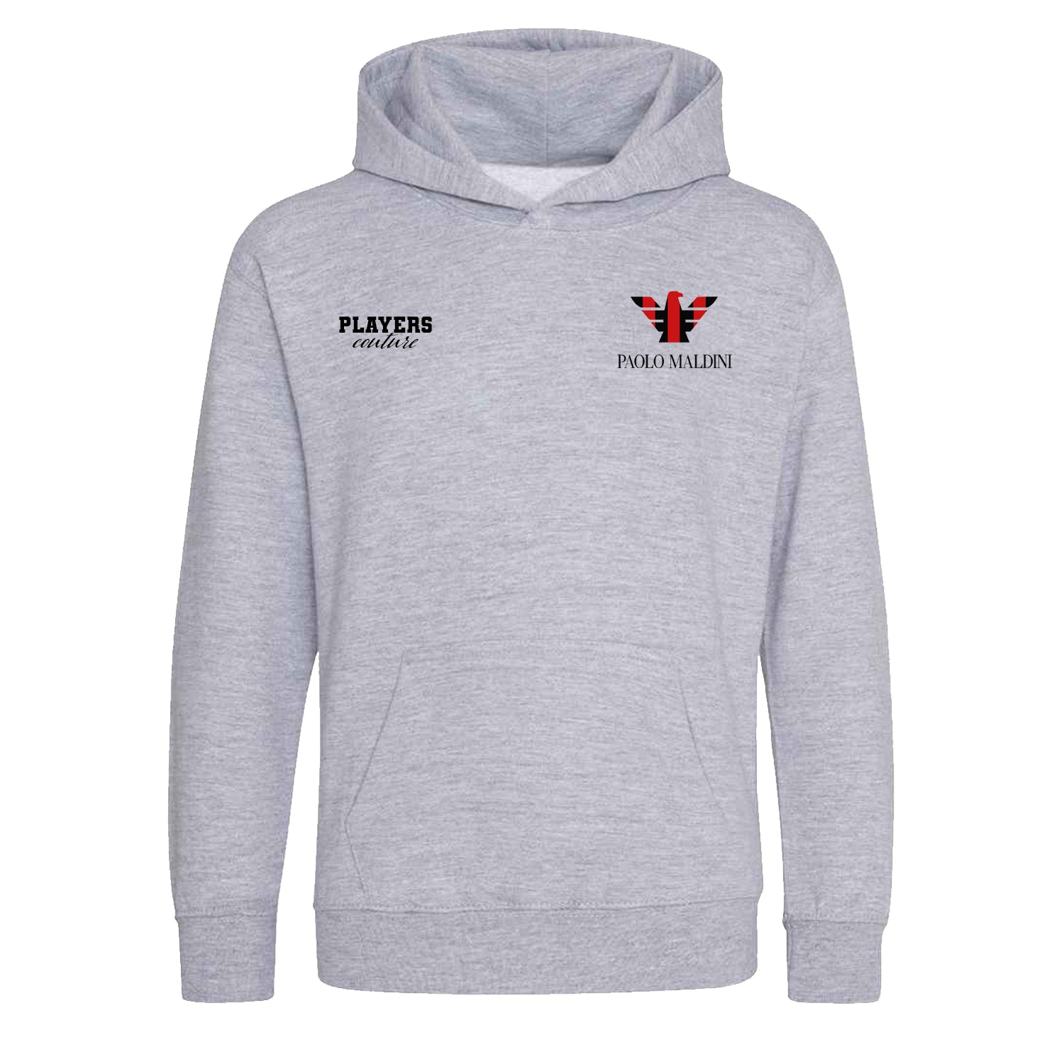 Paolo Maldini Milan Logo Players Couture Kids Hoodie Gray