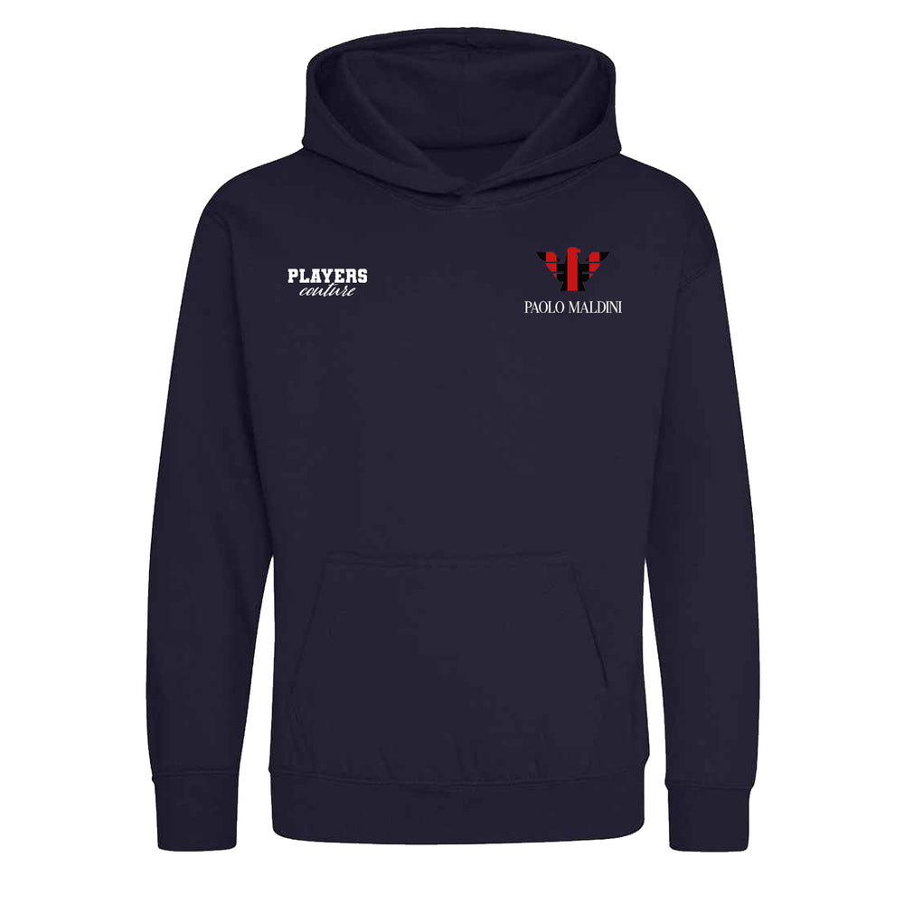Paolo Maldini Milan Logo Players Couture Kids Hoodie Navy