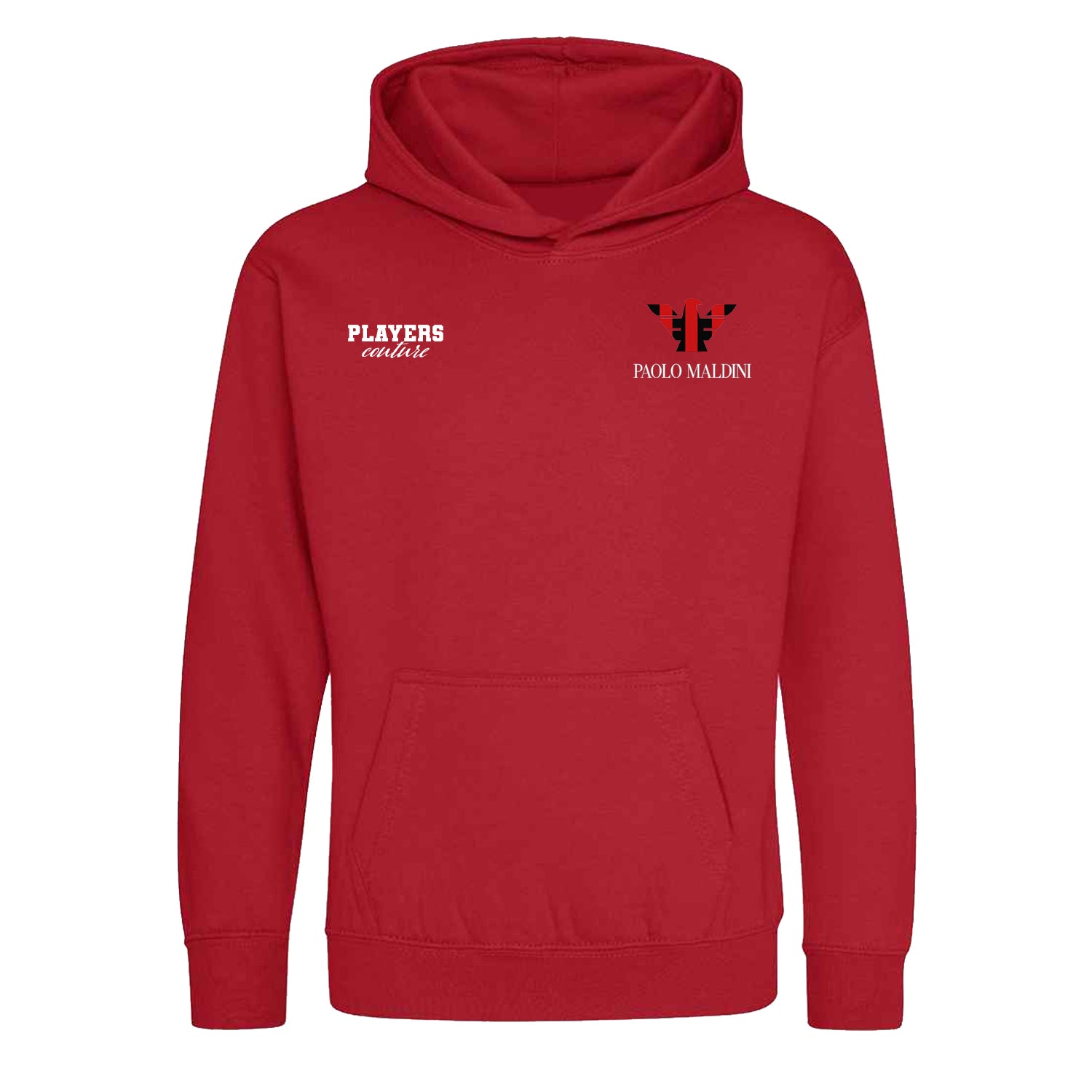 Paolo Maldini Milan Logo Players Couture Kids Hoodie Red