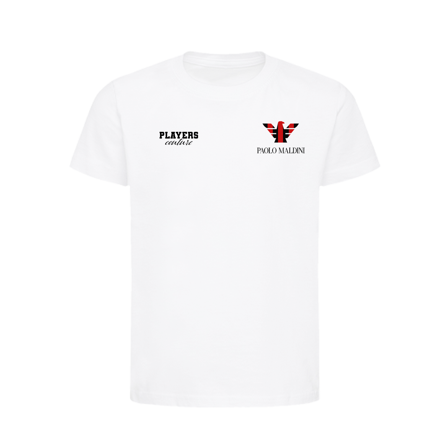 Paolo Maldini Milan Logo Players Couture Kids T-Shirt White