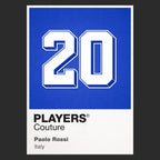 Paolo Rossi 20 Football Shirt Frame Men's Hoodie – black close-up detail shot of the Paolo Rossi 20 Football Players Couture