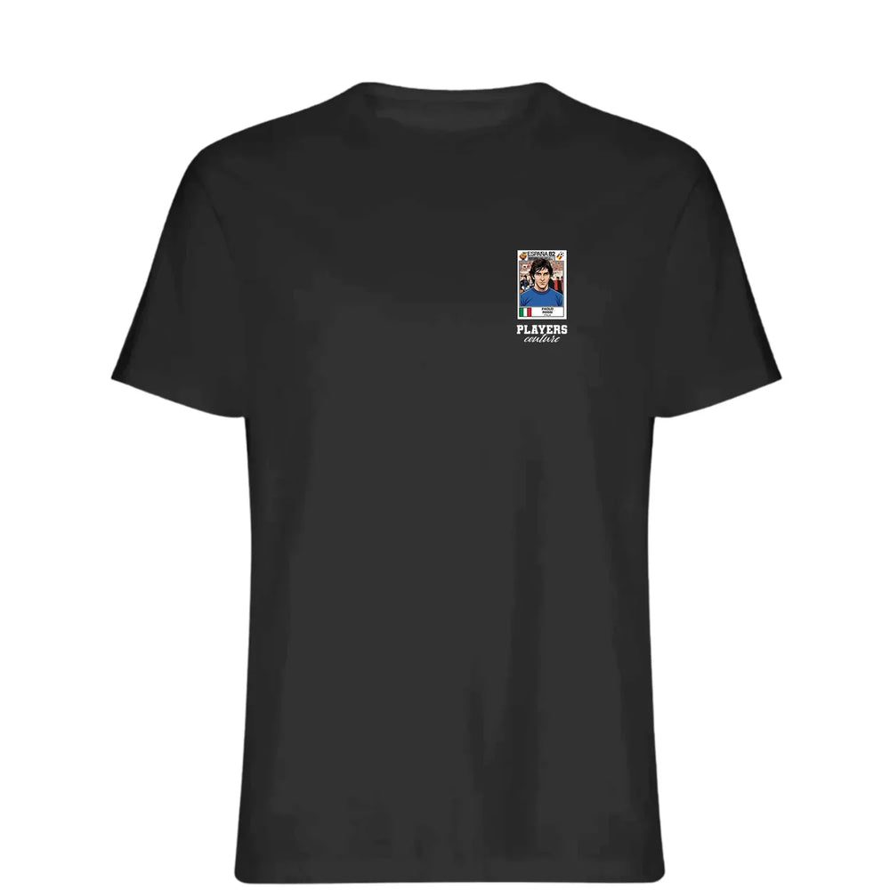 Paolo Rossi World Cup t-shirt – black men's t-shirt featuring the Paolo Rossi World Cup Players Couture logo