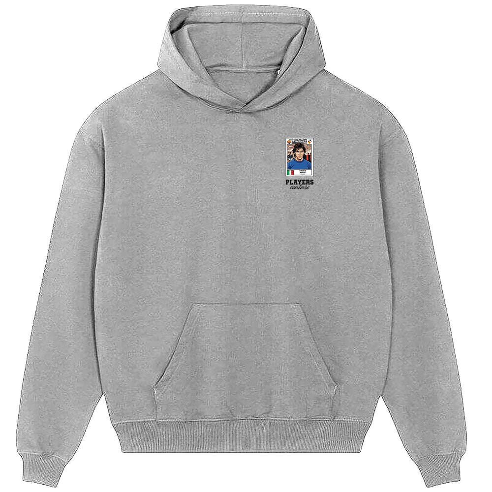 Paolo Rossi World Cup Sticker Men's Hoodie – paolo rossi sticker mens grey hoodie Players Couture design