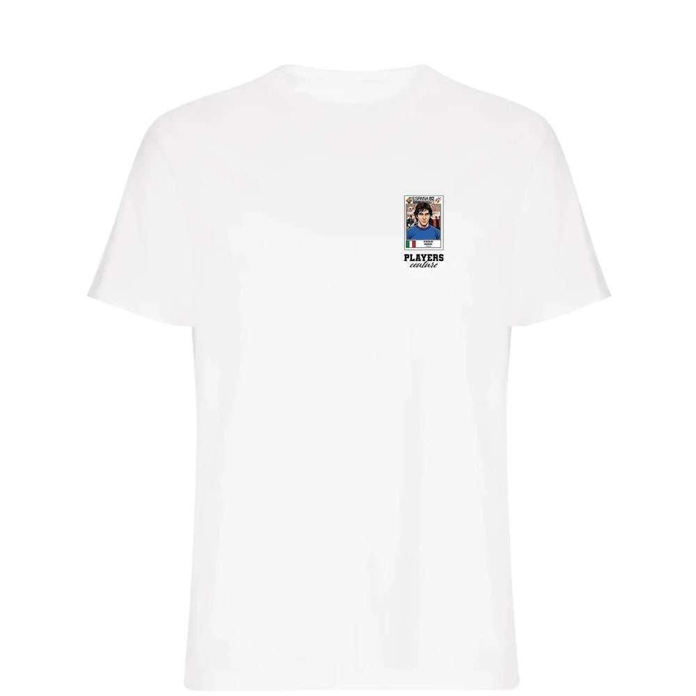 Paolo Rossi World Cup t-shirt – white men's t-shirt featuring the Paolo Rossi World Cup Players Couture logo