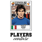 Paolo Rossi World Cup Sticker Kids T-Shirt – paolo rossi white Players Couture design