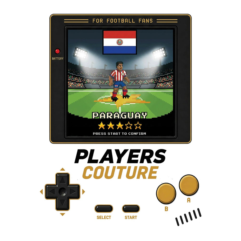 Paraguay World Cup 8-Bit Kids Hoodie retro gaming football design by Players Couture