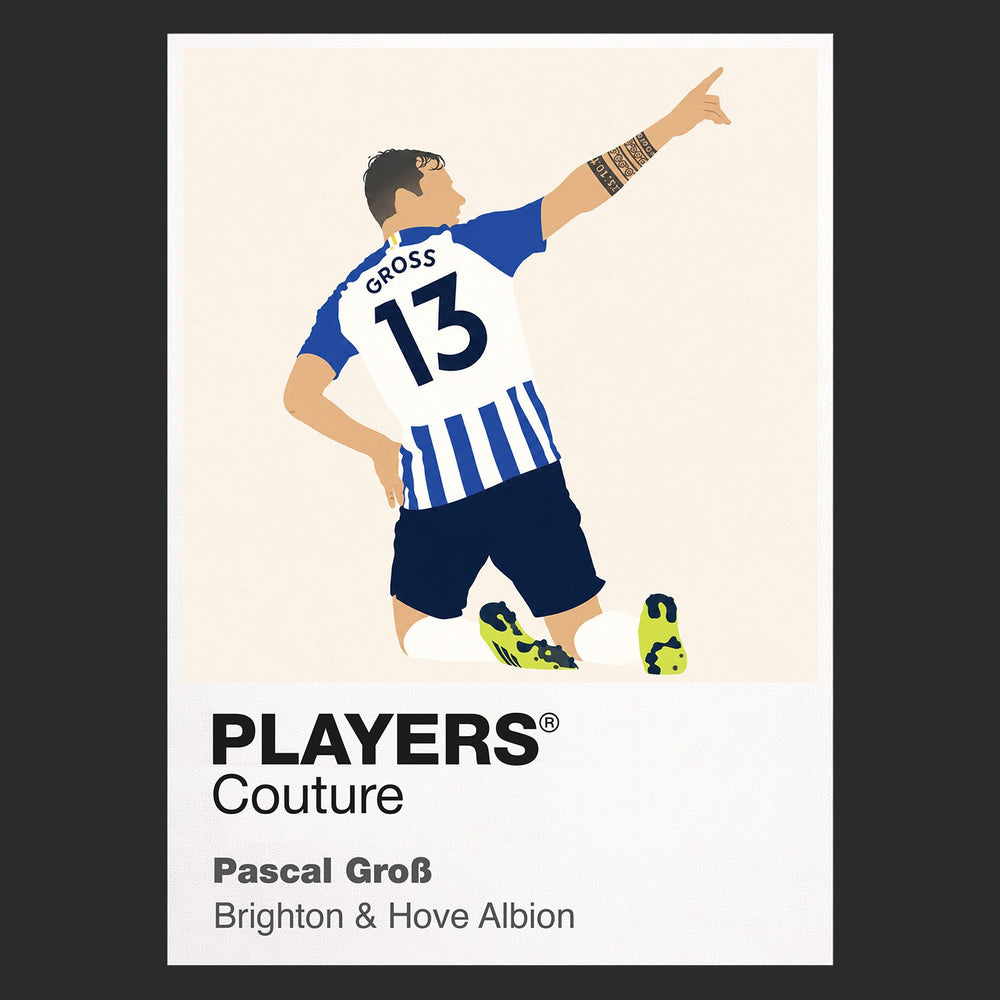 Pascal Groß Brighton & Hove Albion black Icon Frame artwork detail