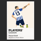 Pascal Groß Brighton & Hove Albion black Icon Frame artwork detail