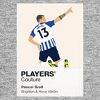 Pascal Groß Brighton & Hove Albion grey Icon Frame artwork detail