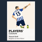 Pascal Groß Brighton & Hove Albion navy Icon Frame artwork detail