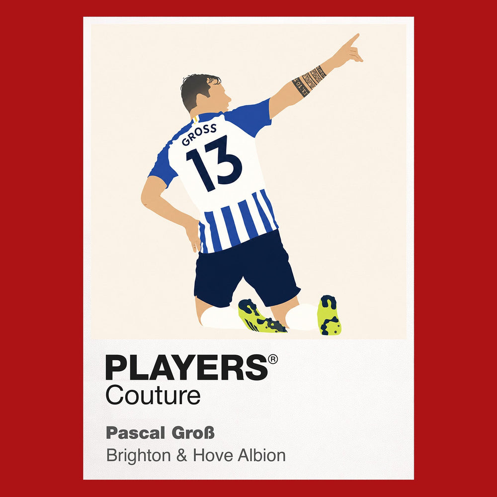 Pascal Groß Brighton & Hove Albion red Icon Frame artwork detail